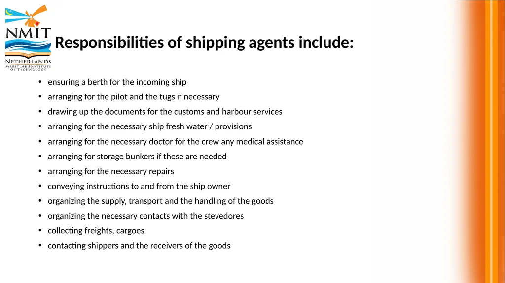 DSM 2315 Shipping and Transport Logistics - slide 22 of 25