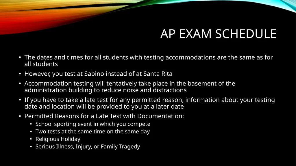 The 2023 Ap Exams: Schedule, Locations, and - slide 11 of 12