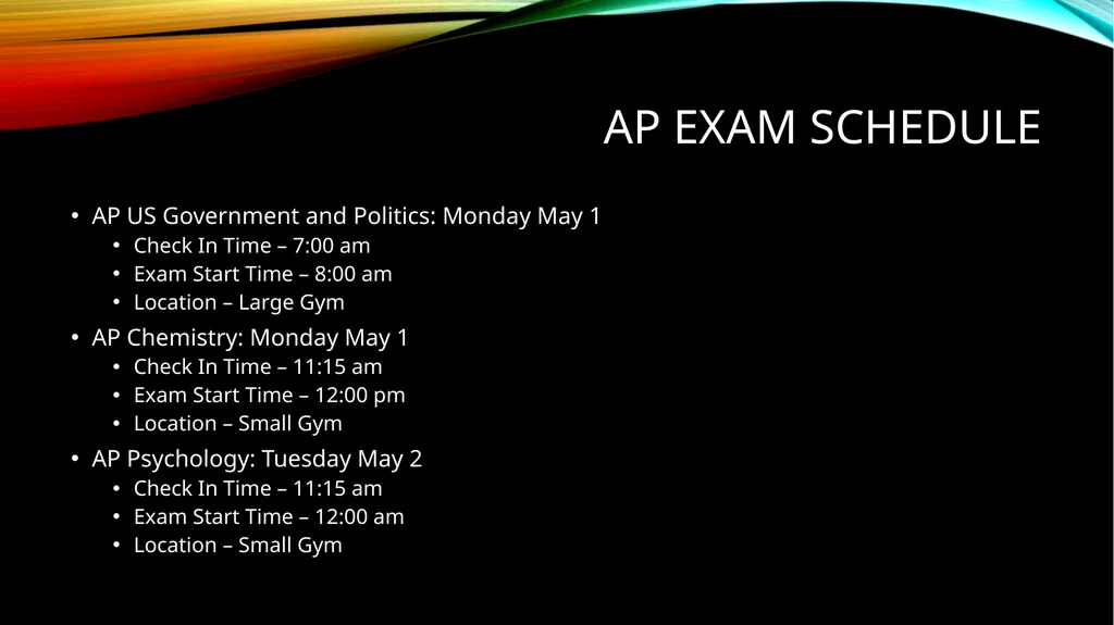 The 2023 Ap Exams: Schedule, Locations, and - slide 5 of 12