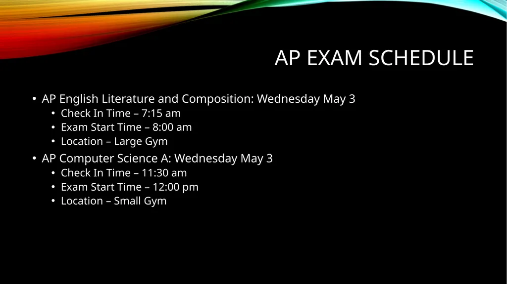 The 2023 Ap Exams: Schedule, Locations, and - slide 6 of 12