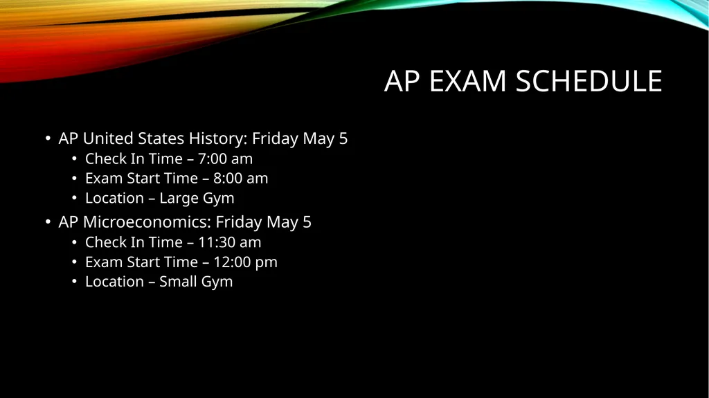 The 2023 Ap Exams: Schedule, Locations, and - slide 8 of 12