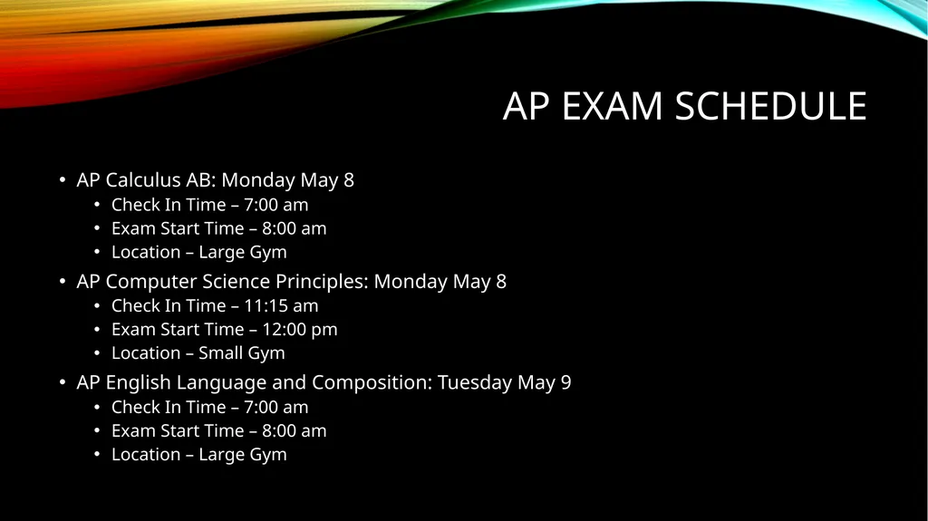 The 2023 Ap Exams: Schedule, Locations, and - slide 9 of 12