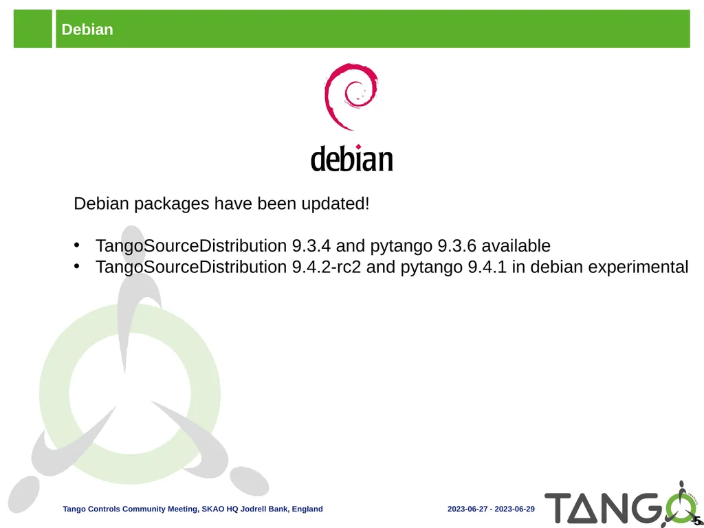 Tango Distribution Outline Tango Source - slide 5 of 18