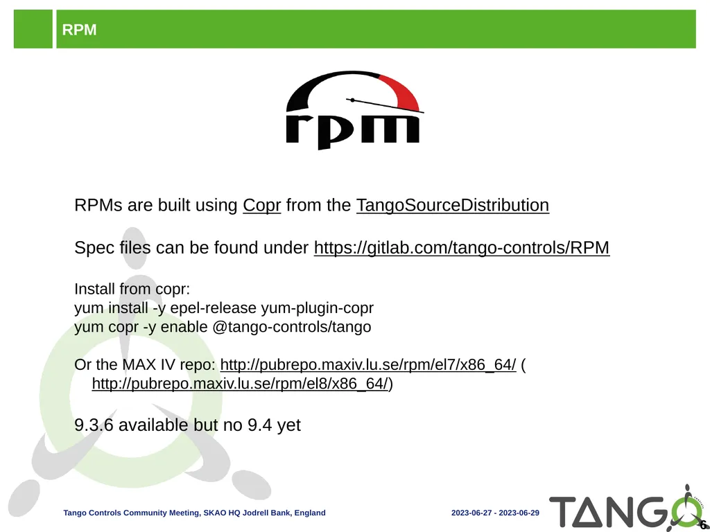 Tango Distribution Outline Tango Source - slide 6 of 18