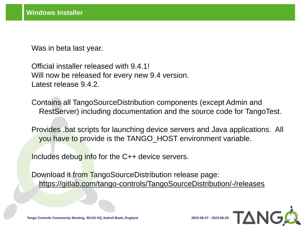 Tango Distribution Outline Tango Source - slide 4 of 18