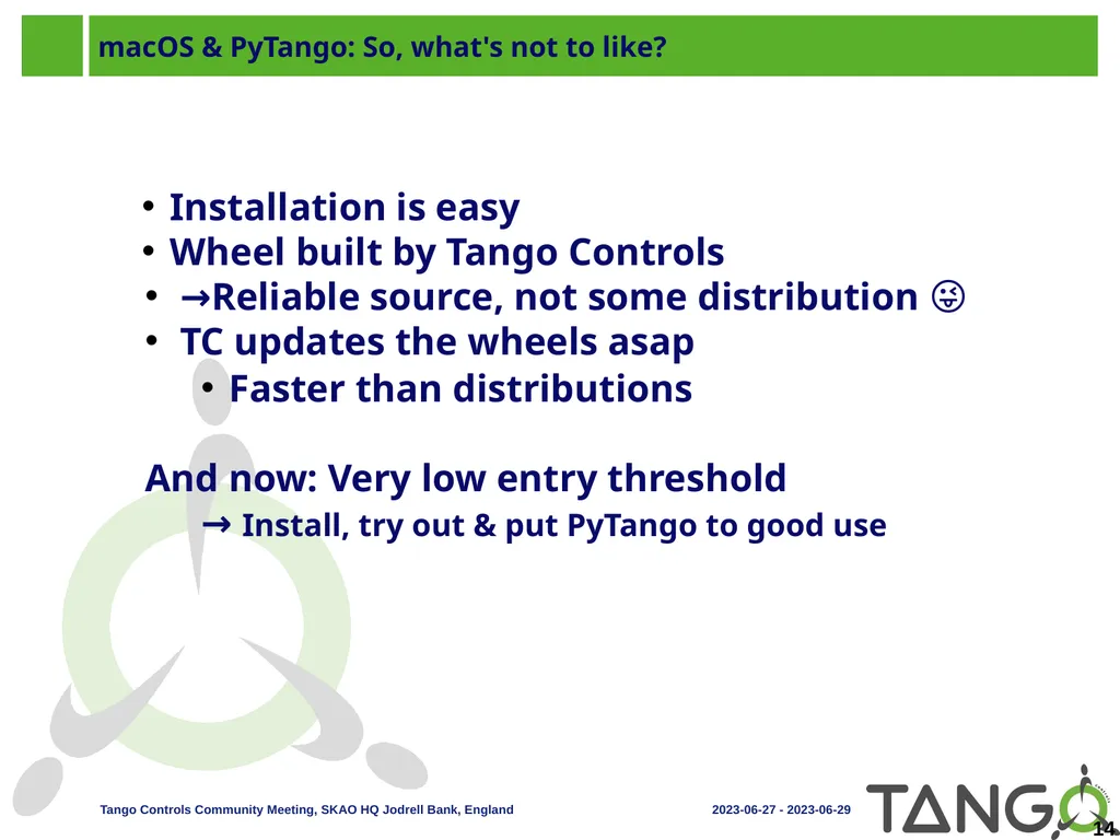 Tango Distribution Outline Tango Source - slide 14 of 18