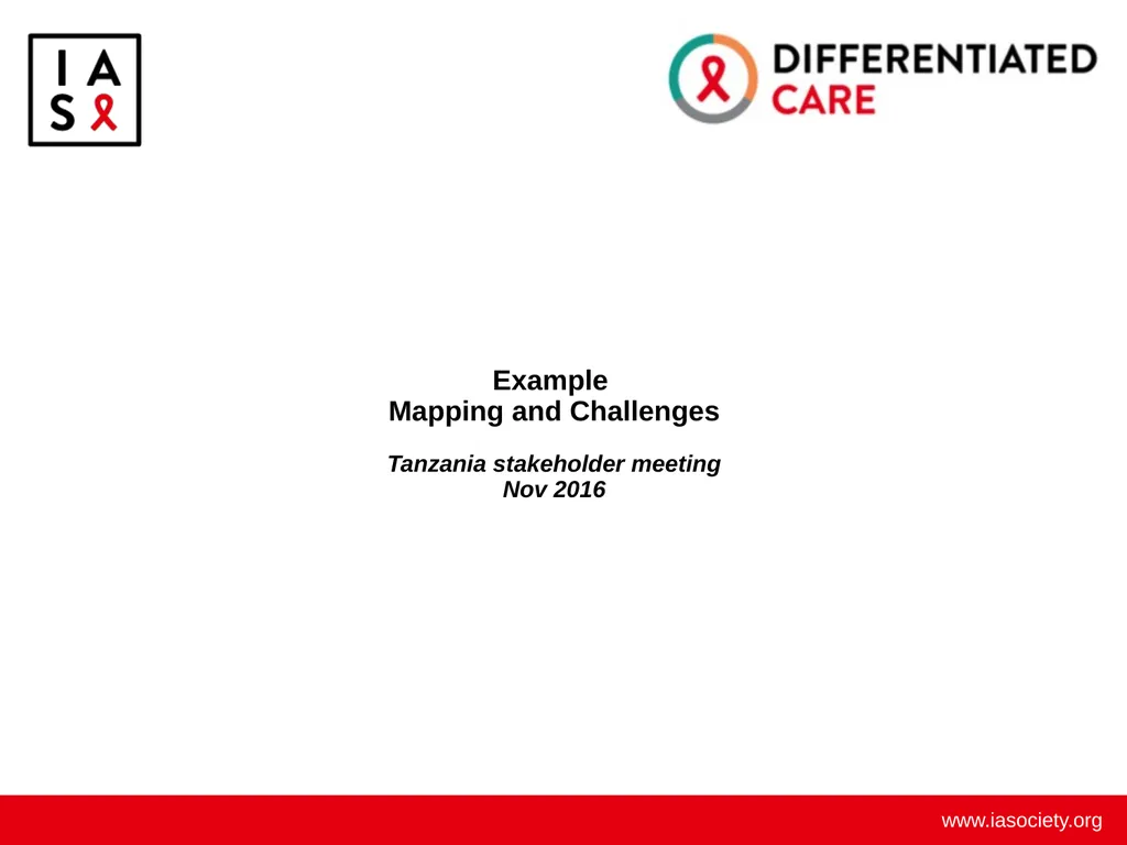 Example Mapping and Challenges Tanzania - slide 1 of 27