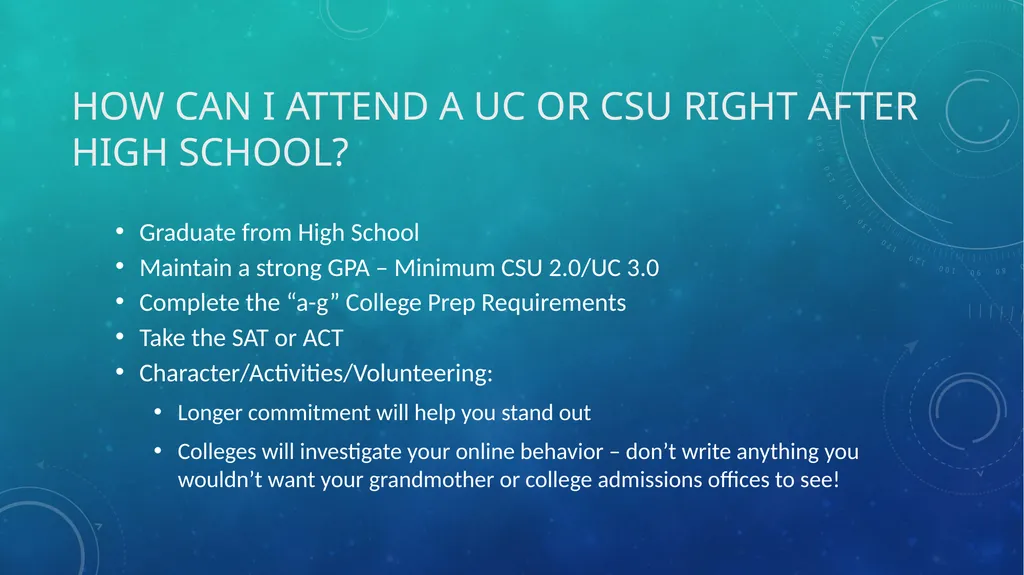 Incoming 9th grade presentation Part two – high - slide 8 of 30