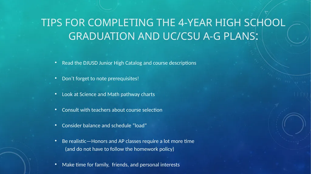 Incoming 9th grade presentation Part two – high - slide 13 of 30