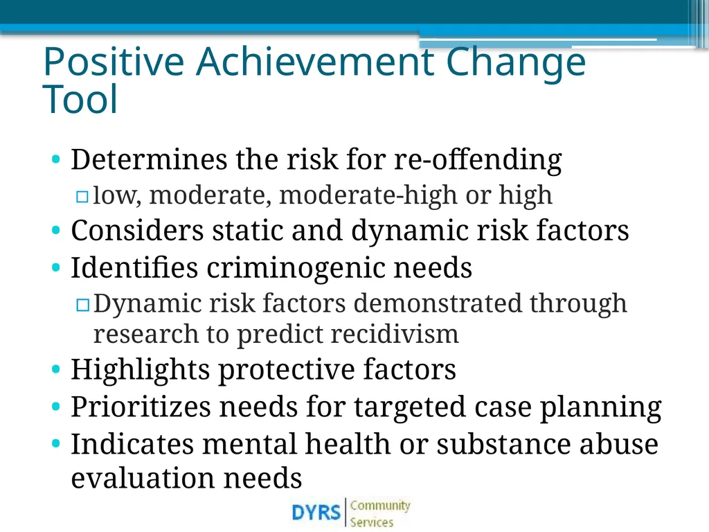 DYRS Systems Improvements Matching Risk and Needs - slide 13 of 44