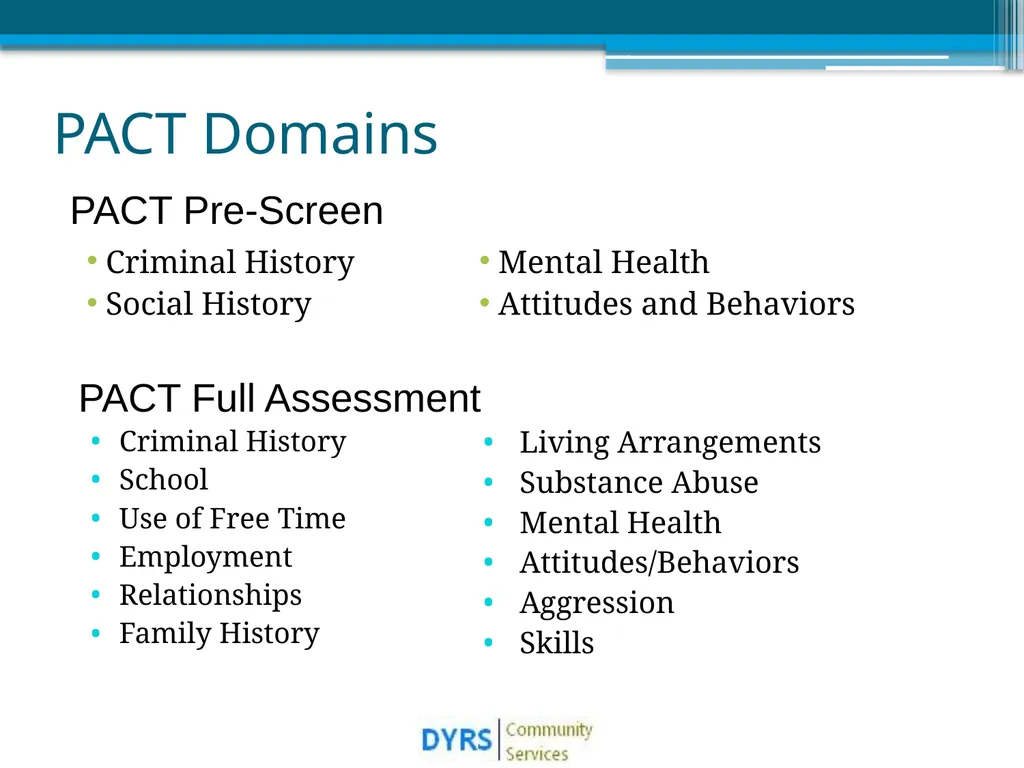DYRS Systems Improvements Matching Risk and Needs - slide 14 of 44