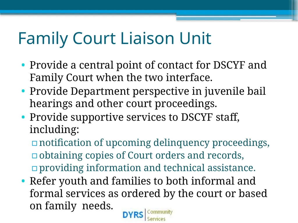DYRS Systems Improvements Matching Risk and Needs - slide 10 of 44