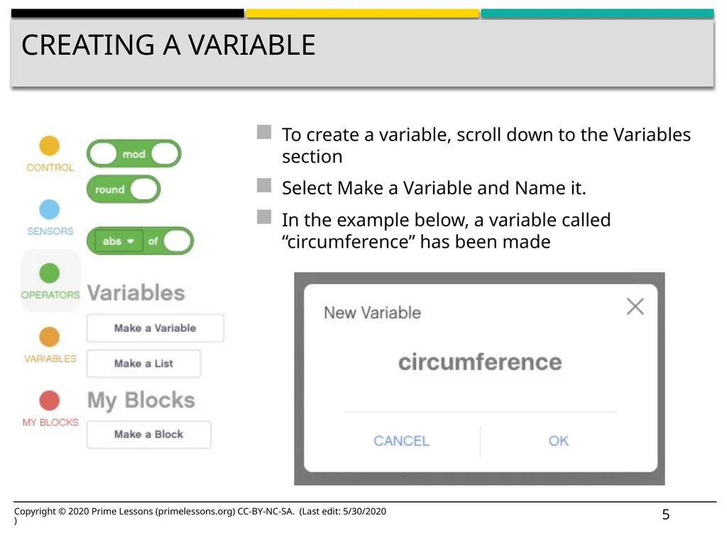 VARIABLES BY SANJAY AND ARVIND SESHAN Lesson - slide 5 of 14