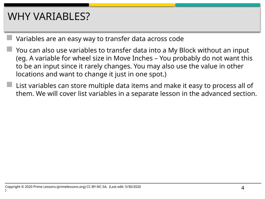 VARIABLES BY SANJAY AND ARVIND SESHAN Lesson - slide 4 of 14