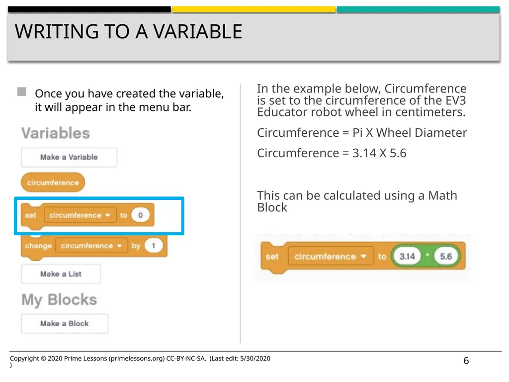 VARIABLES BY SANJAY AND ARVIND SESHAN Lesson - slide 6 of 14