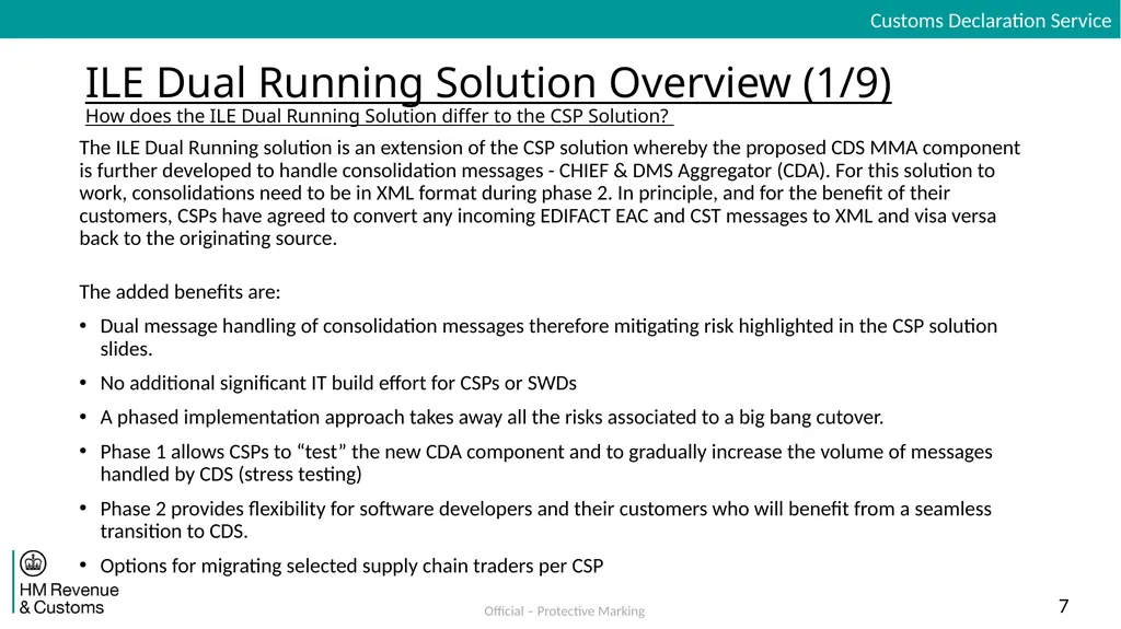Inventory Linking Exports Dual Running Solution - slide 7 of 30