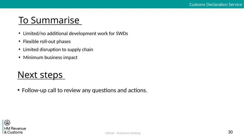 Inventory Linking Exports Dual Running Solution - slide 30 of 30