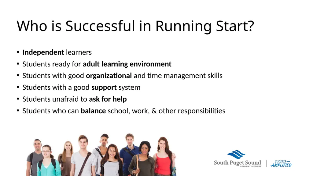 Running Start Parent Information Session Who is - slide 2 of 22
