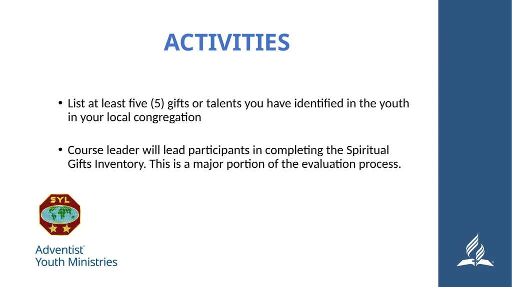 Seminar 8 – Serving Spiritual Giftedness and - slide 18 of 19