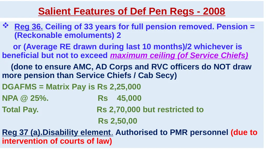 DEFENCE PENSION REGULATIONS(DPR) - 2021 PROPOSED - slide 10 of 50