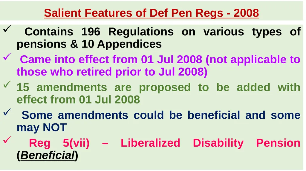 DEFENCE PENSION REGULATIONS(DPR) - 2021 PROPOSED - slide 6 of 50