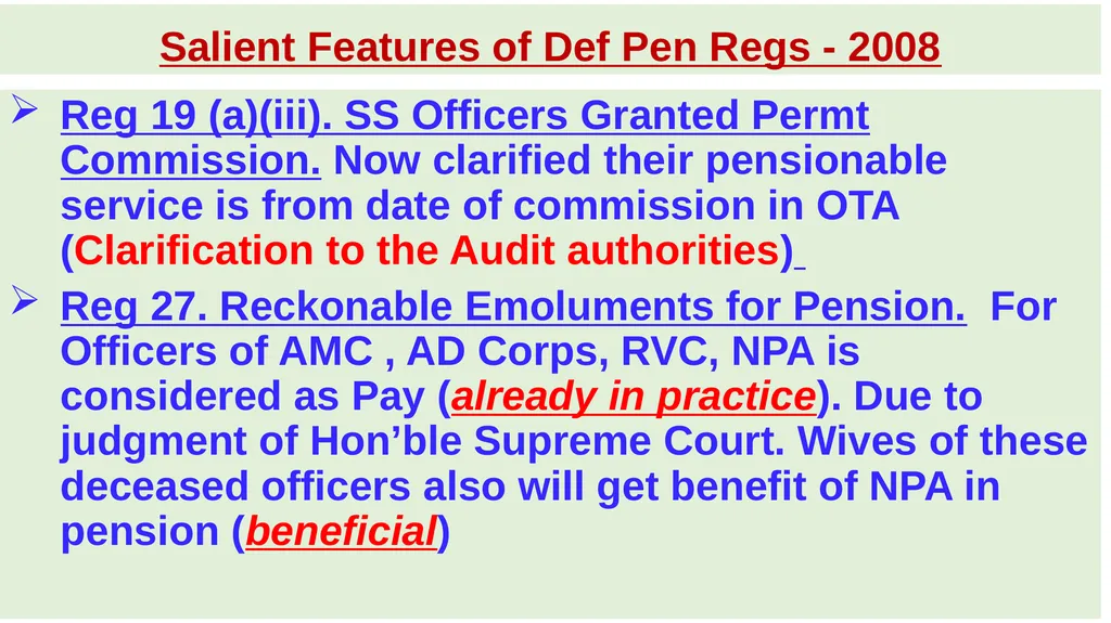 DEFENCE PENSION REGULATIONS(DPR) - 2021 PROPOSED - slide 9 of 50