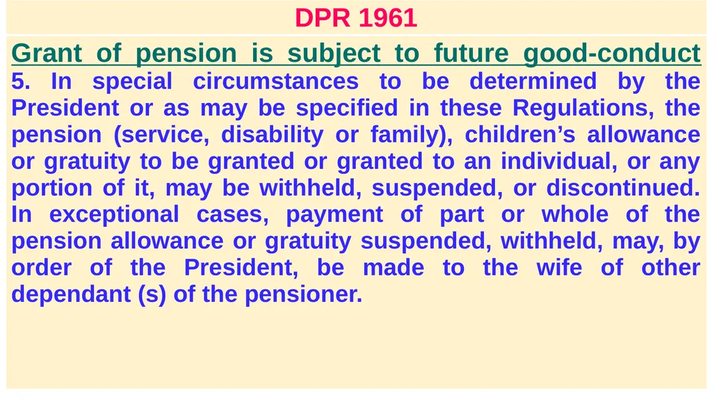 DEFENCE PENSION REGULATIONS(DPR) - 2021 PROPOSED - slide 43 of 50