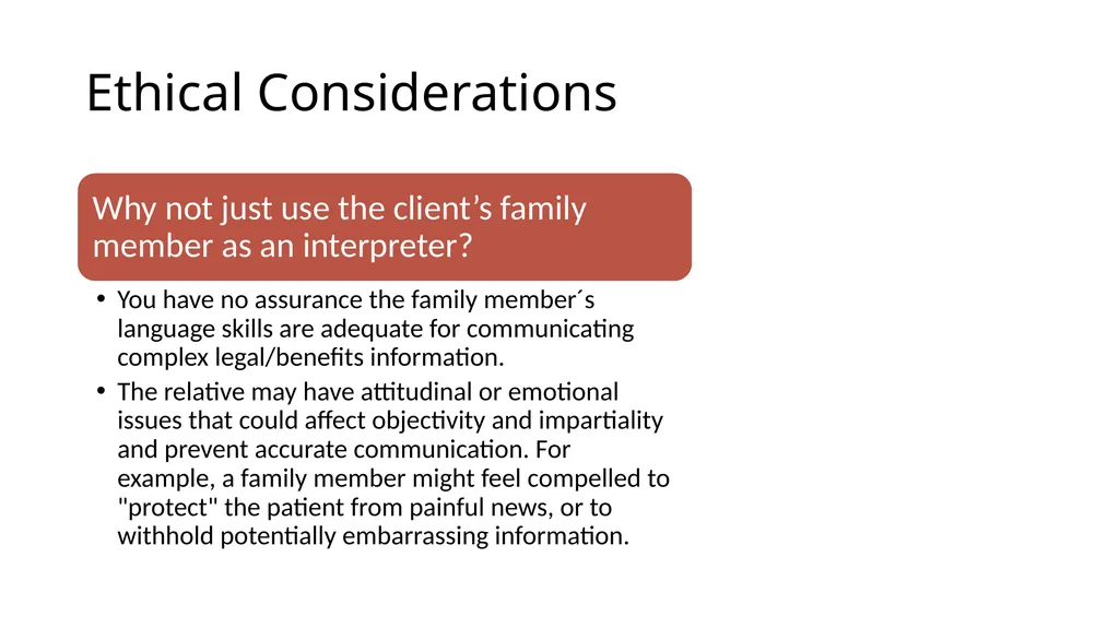 Working with Clients Who Need Interpreters - slide 10 of 20