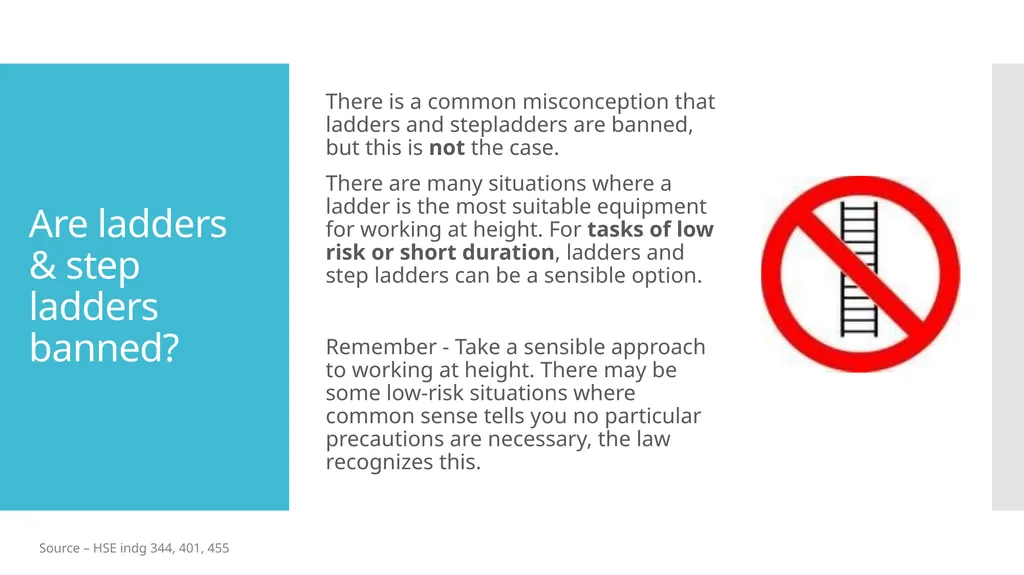 Working at Height from Ladders & Steps A Toolbox - slide 3 of 13