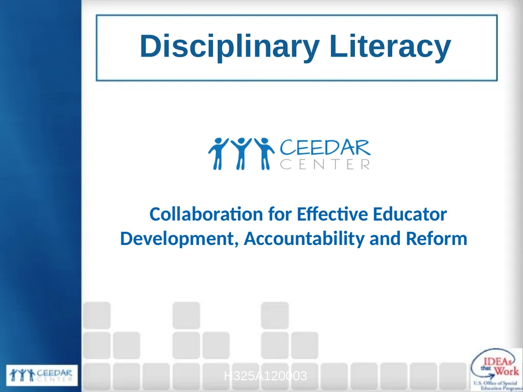 Collaboration for Effective Educator Development, - slide 1 of 63