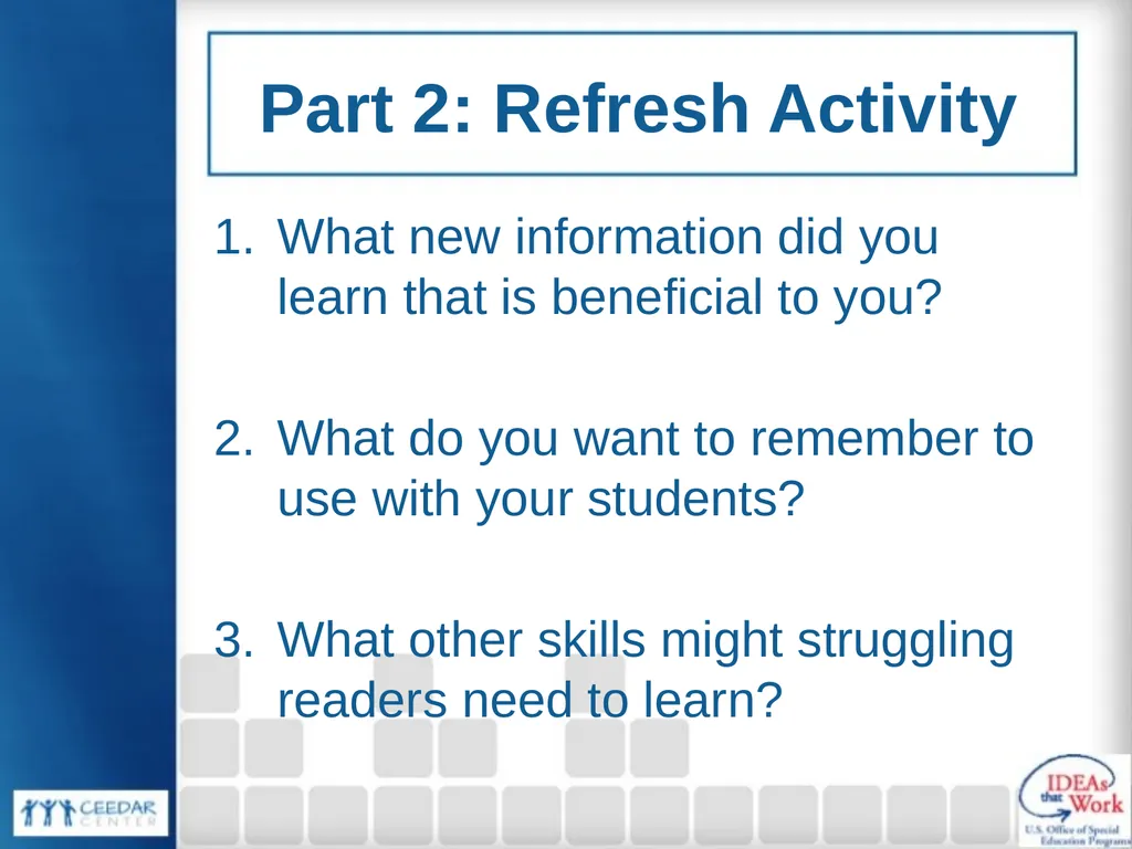 Collaboration for Effective Educator Development, - slide 28 of 63