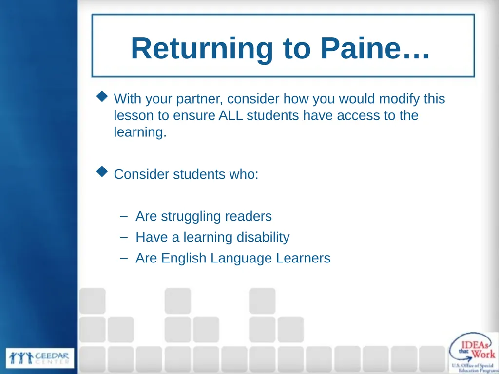 Collaboration for Effective Educator Development, - slide 58 of 63