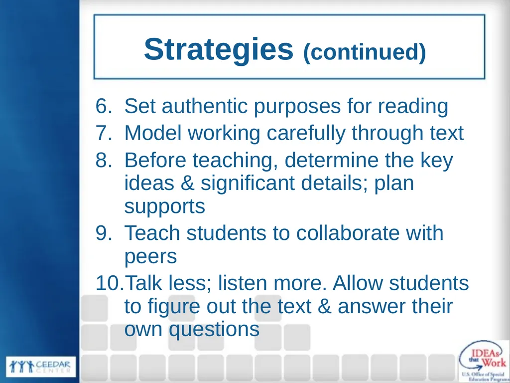 Collaboration for Effective Educator Development, - slide 26 of 63