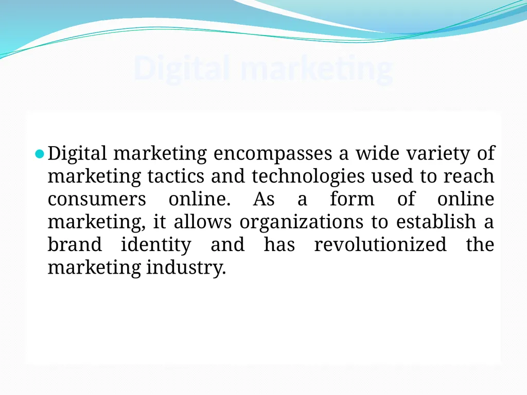 DIGITAL MARKETING By S.Vijayalakshmi. Assistant - slide 2 of 10