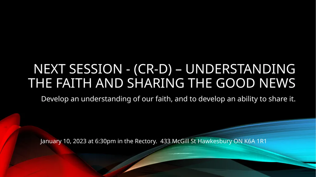 CR-C - Ongoing Prayer Life and Personal Study of - slide 29 of 29