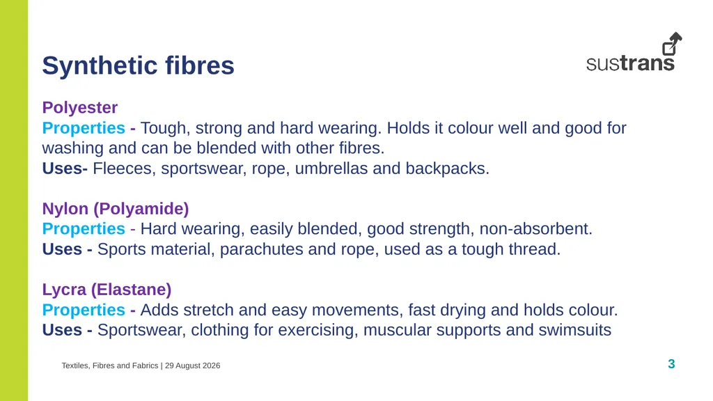 Which fabrics should cycling clothing be made - slide 3 of 7