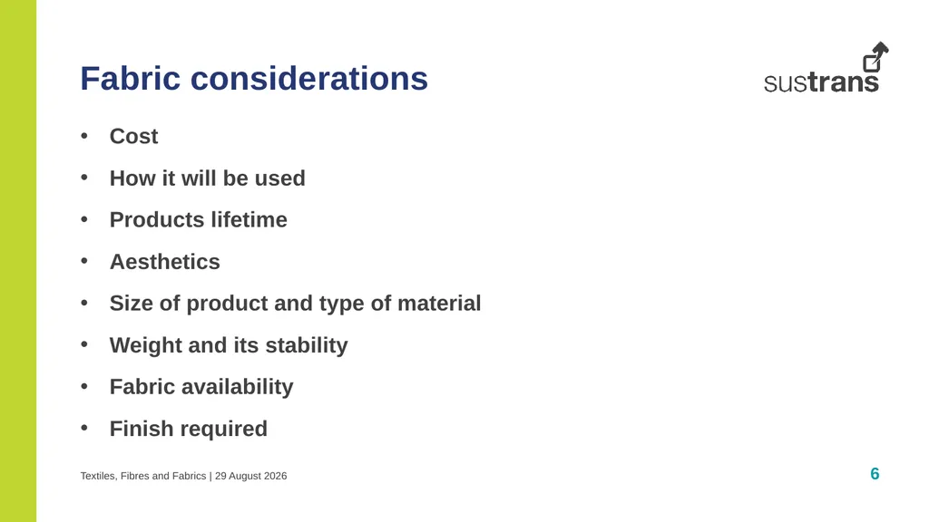 Which fabrics should cycling clothing be made - slide 6 of 7