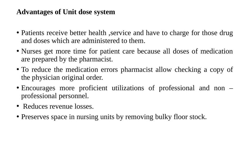 Drug Distribution system in hospital By: - slide 10 of 26