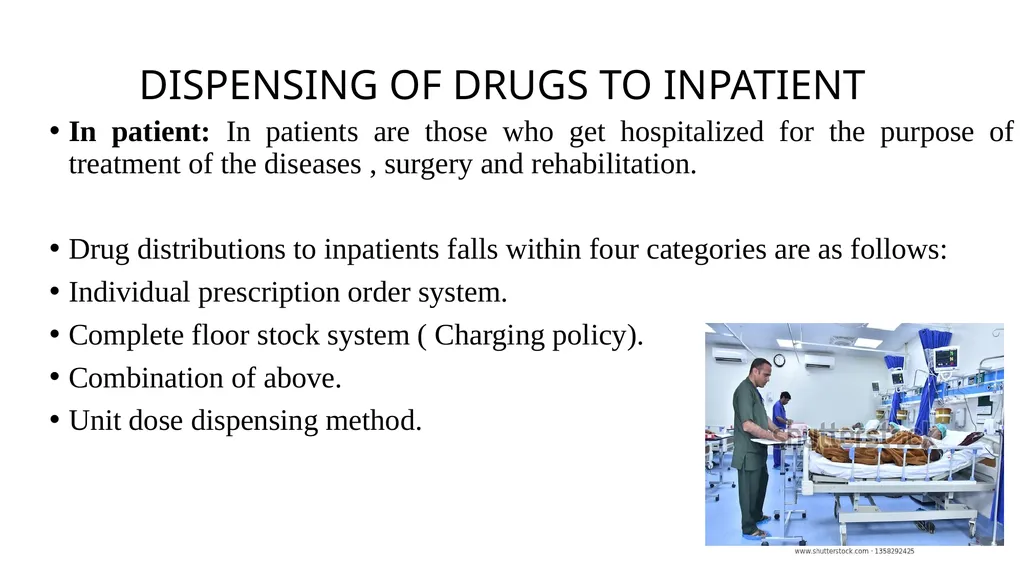 Drug Distribution system in hospital By: - slide 3 of 26