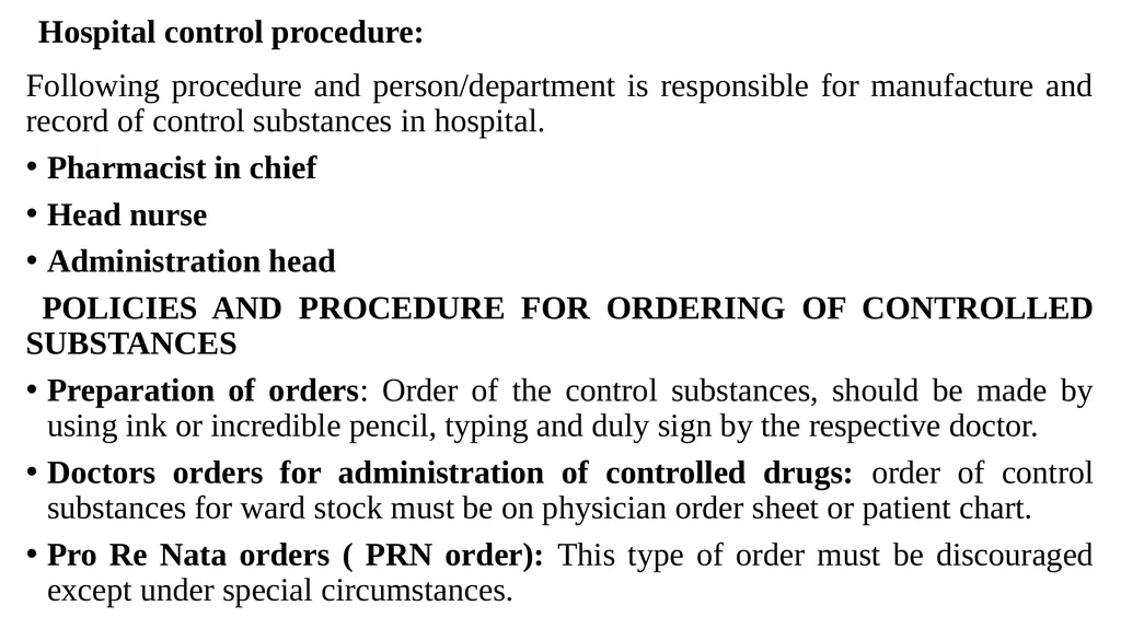 Drug Distribution system in hospital By: - slide 20 of 26