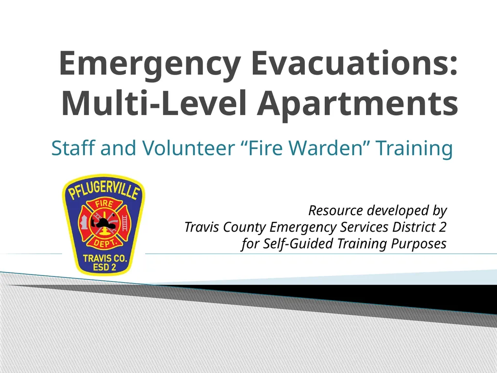 Emergency Evacuations: Multi-Level Apartments - slide 1 of 13
