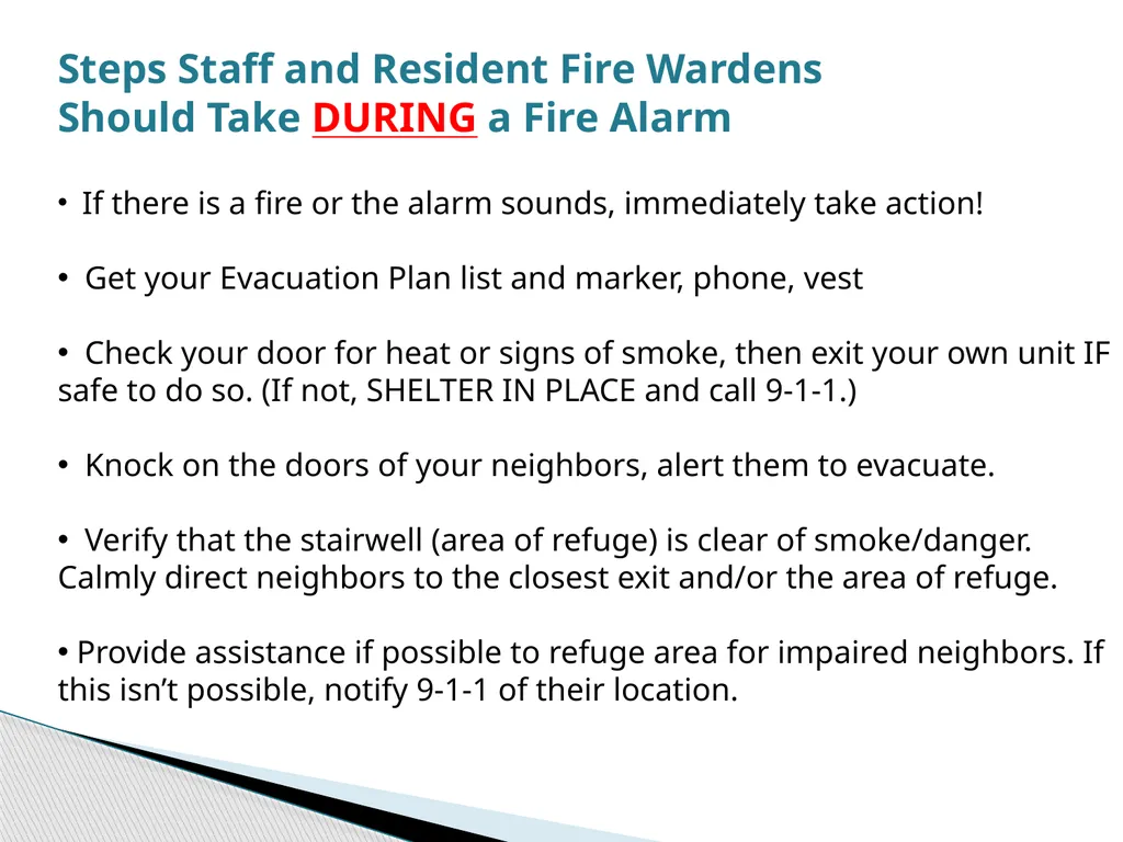 Emergency Evacuations: Multi-Level Apartments - slide 10 of 13