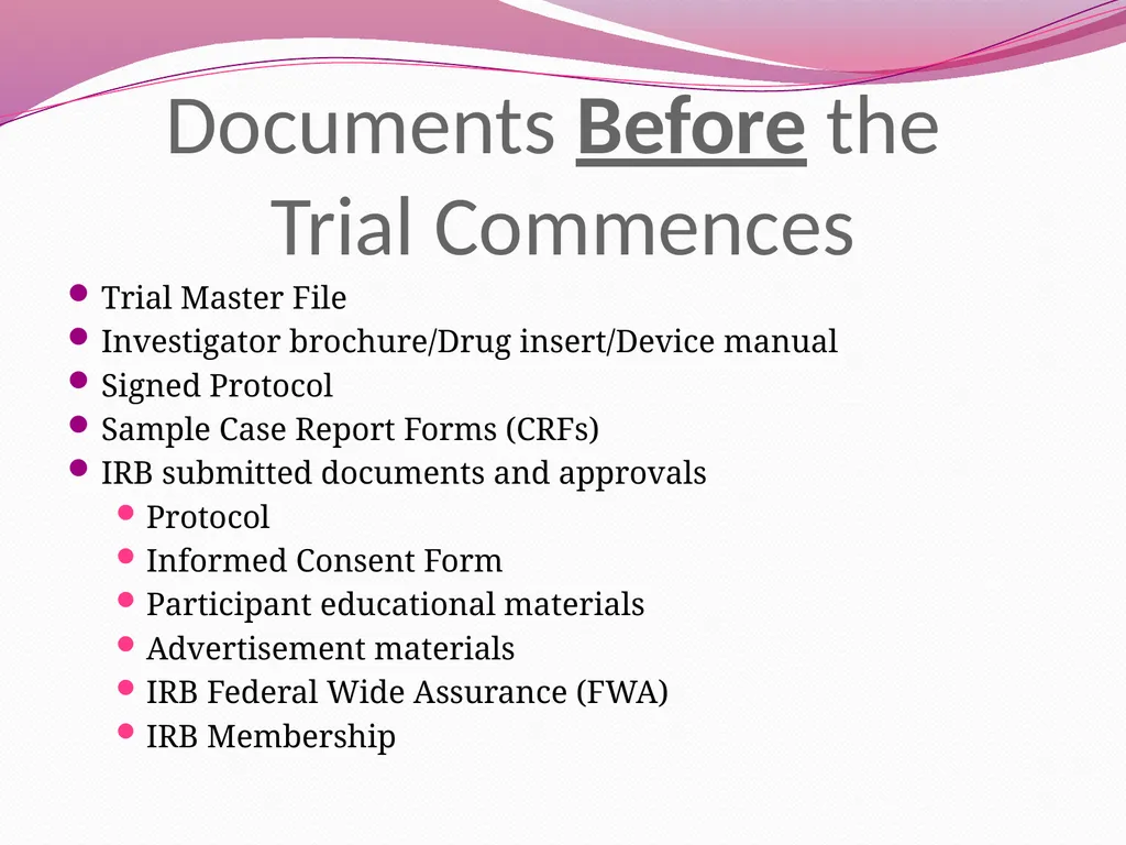 Essential Documents and Documentation: Best - slide 23 of 33