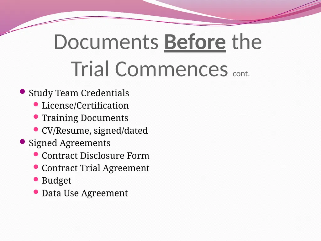 Essential Documents and Documentation: Best - slide 24 of 33