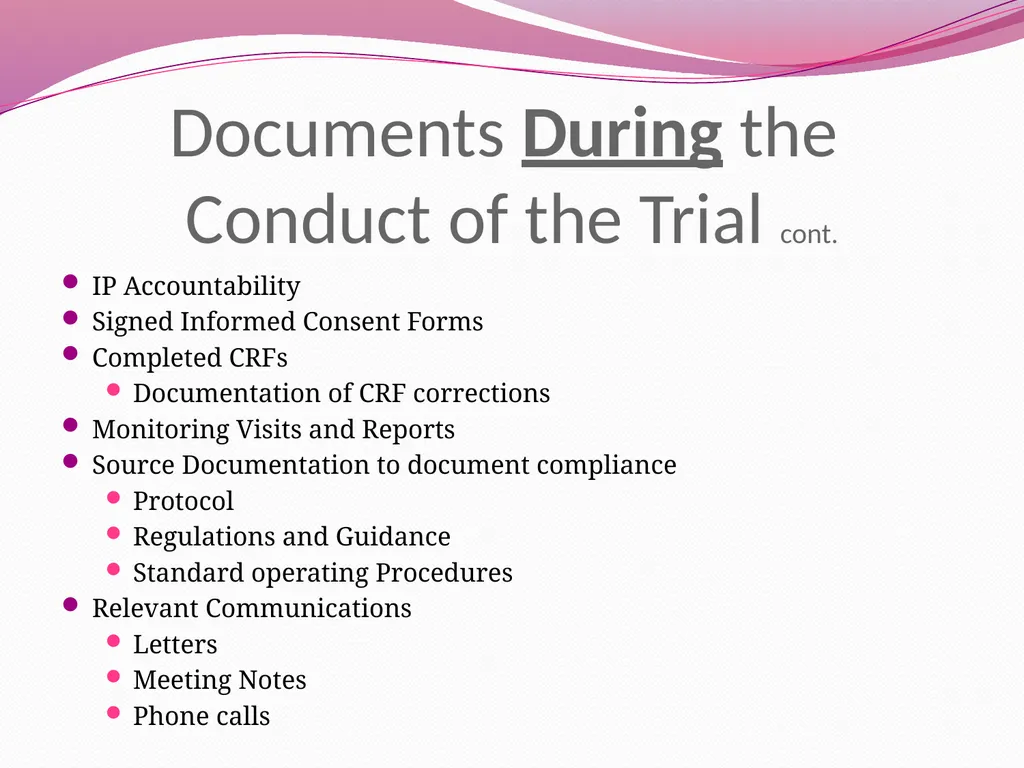 Essential Documents and Documentation: Best - slide 28 of 33