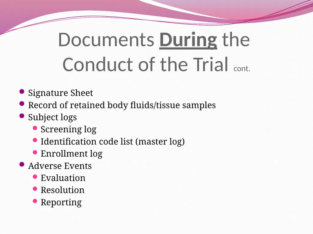Essential Documents and Documentation: Best - slide 29 of 33