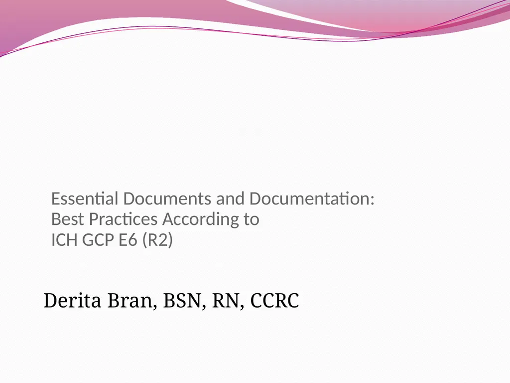 Essential Documents and Documentation: Best - slide 1 of 33