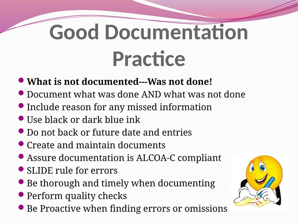Essential Documents and Documentation: Best - slide 32 of 33