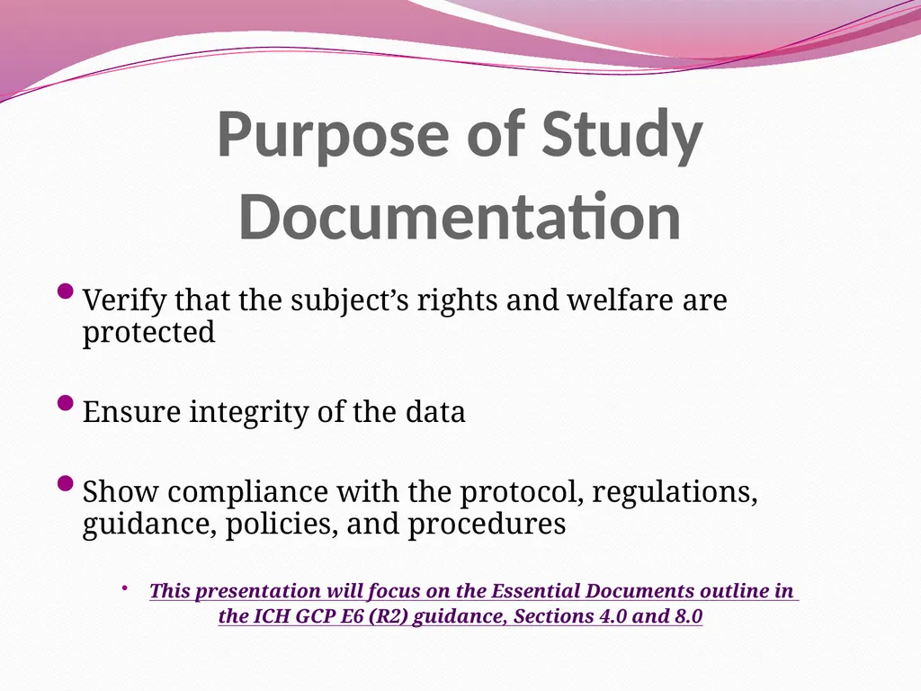 Essential Documents and Documentation: Best - slide 6 of 33