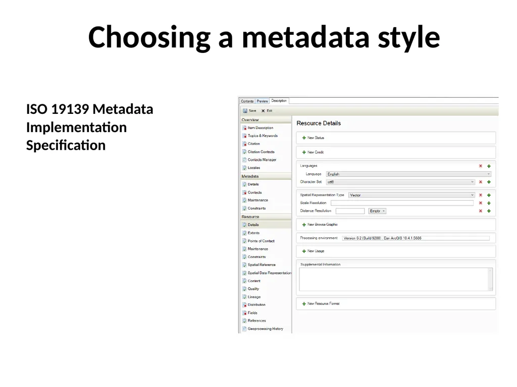 Geospatial Metadata, Standards and Infrastructure - slide 23 of 41